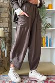 Lagen Shelby Barrel Pant Chocolate